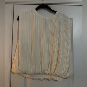 Pleated Bubble Hem Top NWT